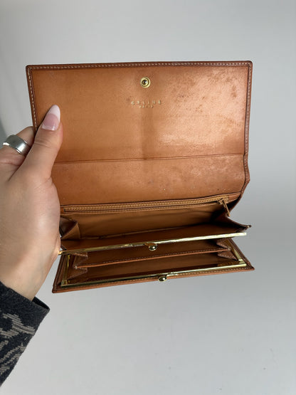 Vintage Celine Paris Leather ID Holder Brown