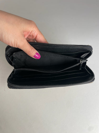 Vintage Burberry Nova Check Zippy Wallet Beige Black