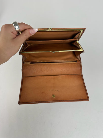 Vintage Celine Paris Leather ID Holder Brown