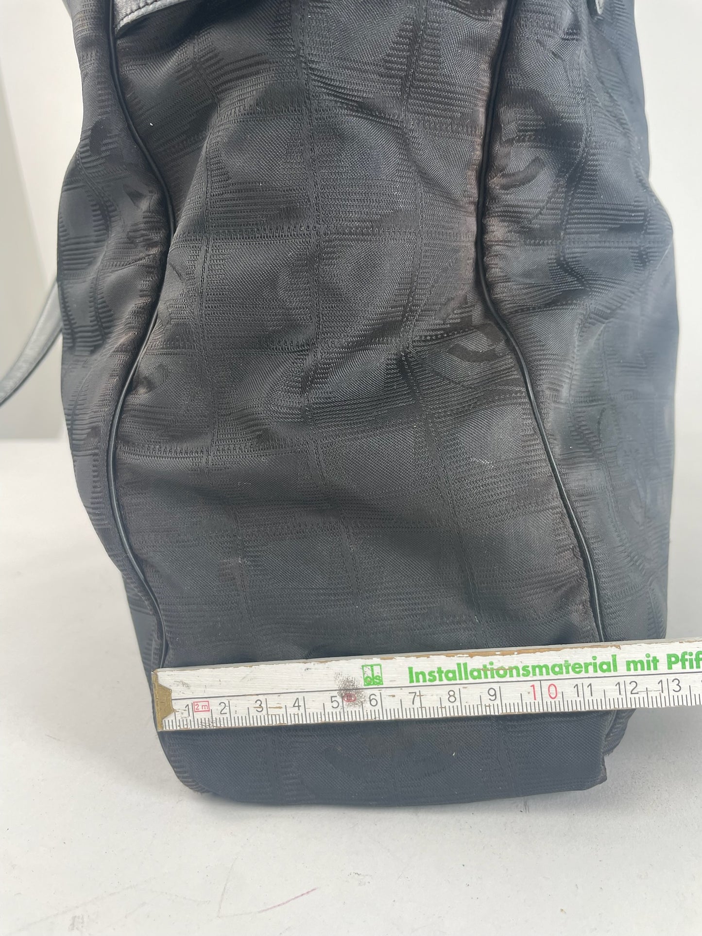 Vintage Chanel Monogram Canvas Bag Black