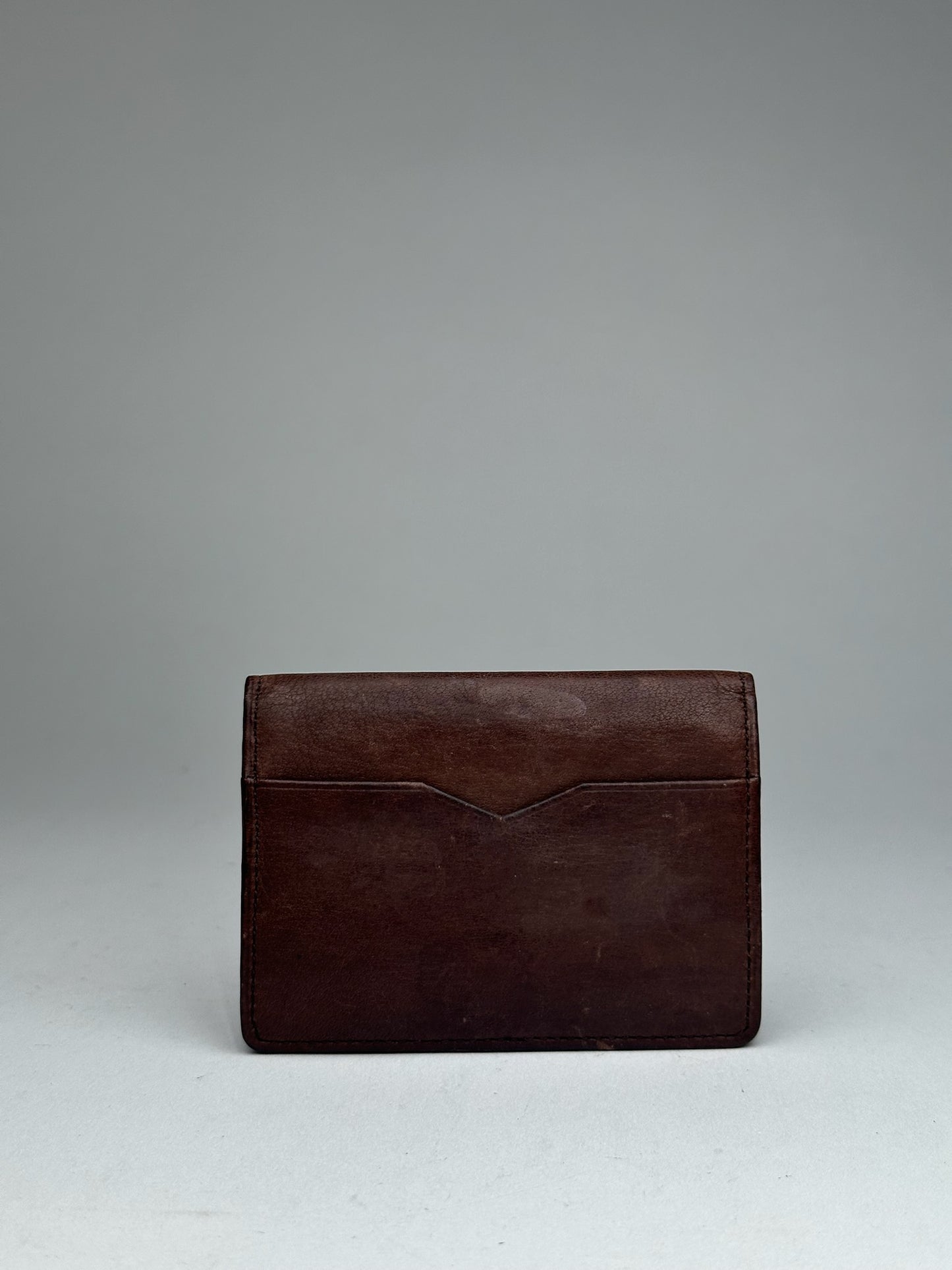 Vintage Yves Saint Laurent Leather Card Holder Brown