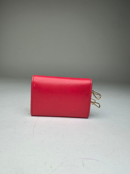 Saint Laurent Paris Smooth Leather Key Case Fuchsia