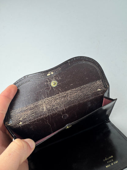 Vintage Celine Paris Macadam Monogram Wallet Brown Camel