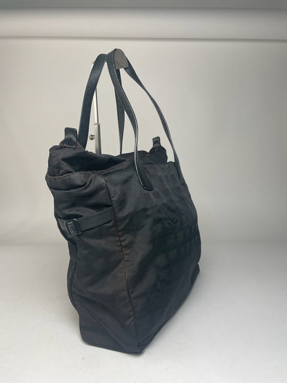 Vintage Chanel Monogram Canvas Bag Black