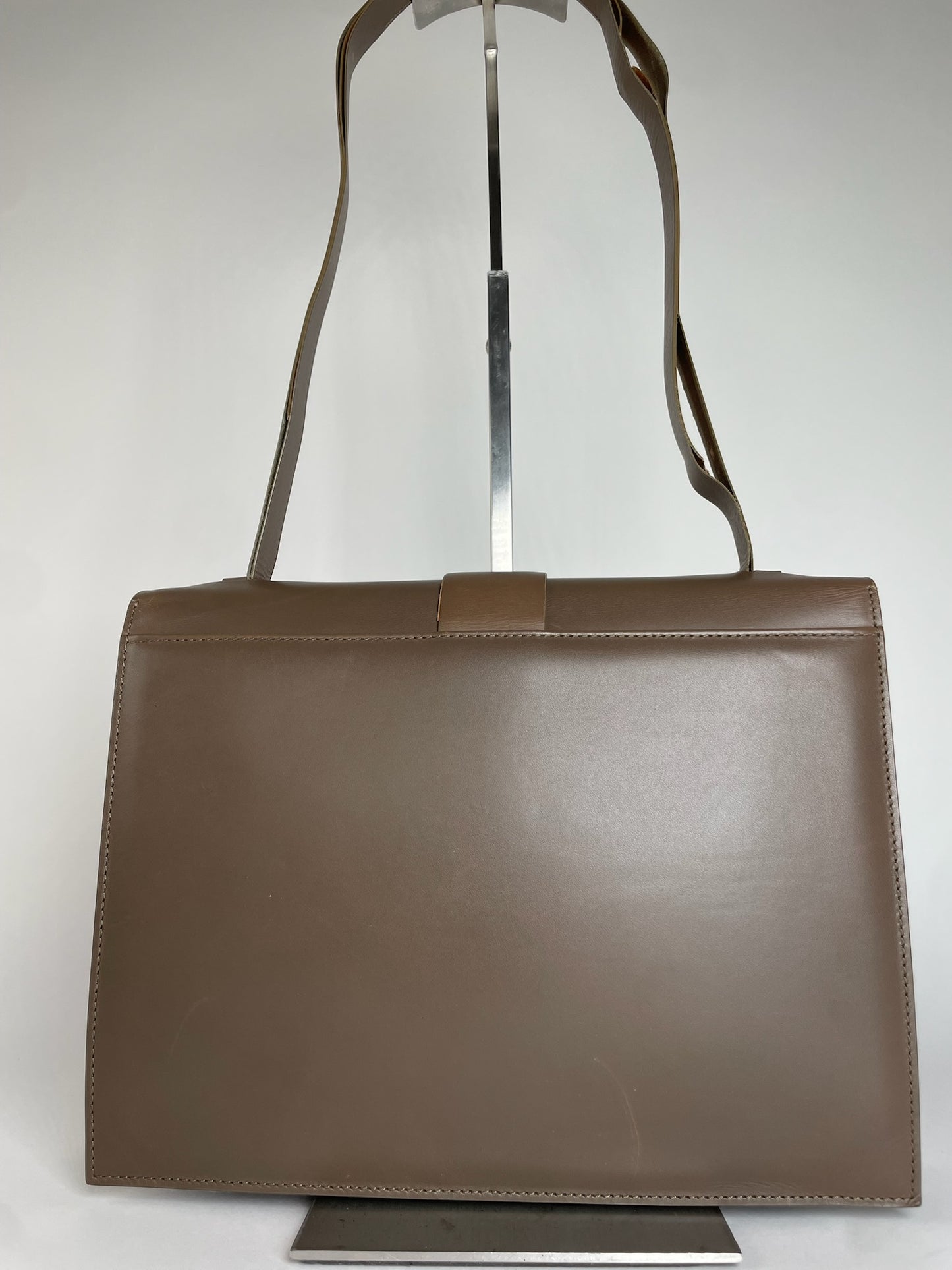 Vintage Gucci Leather Shoulder Bag Brown