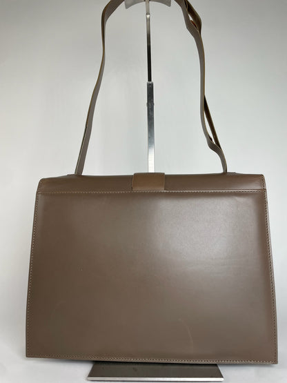 Vintage Gucci Leather Shoulder Bag Brown