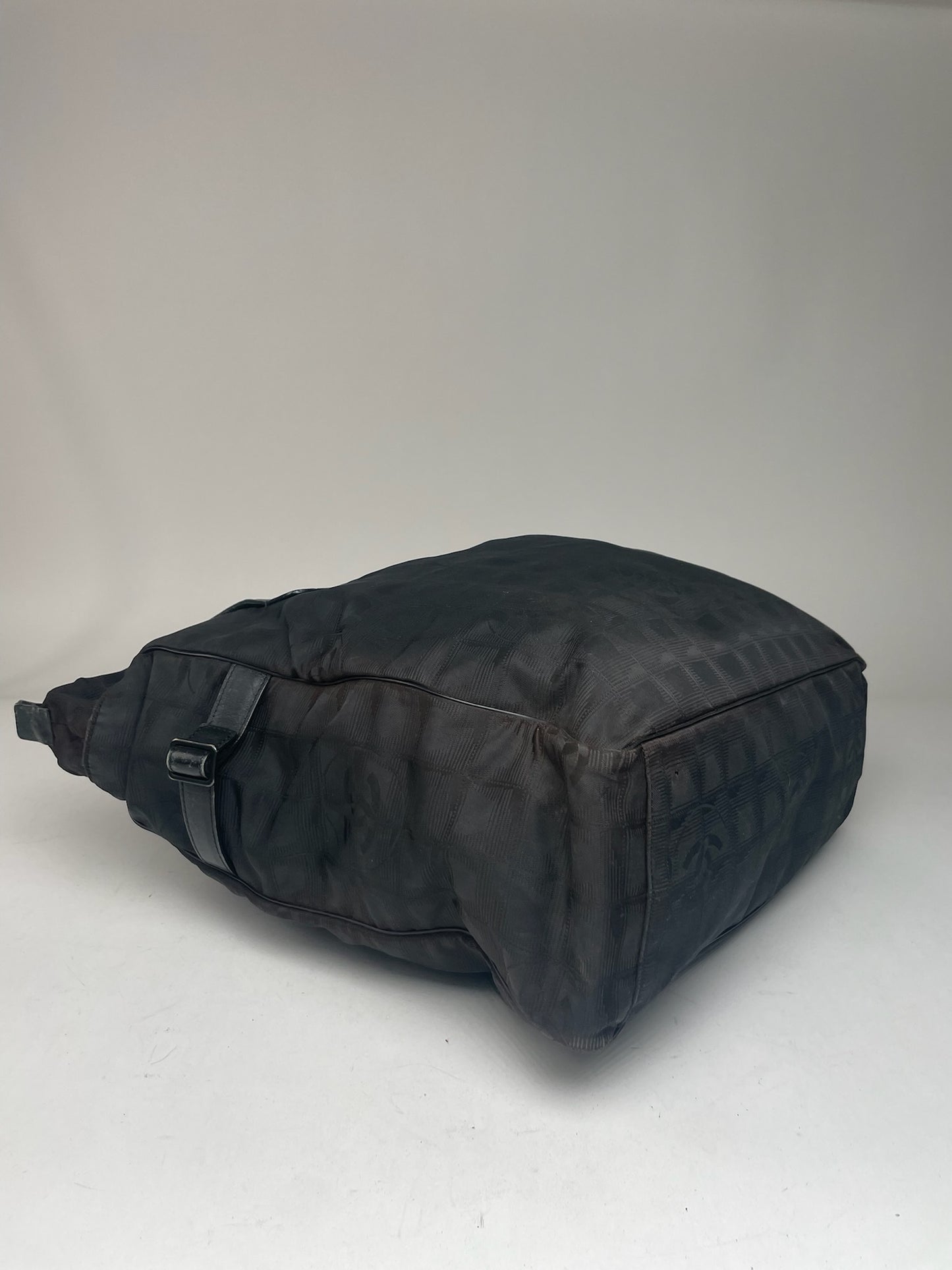 Vintage Chanel Monogram Canvas Bag Black