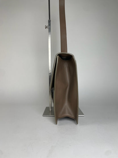 Vintage Gucci Leather Shoulder Bag Brown