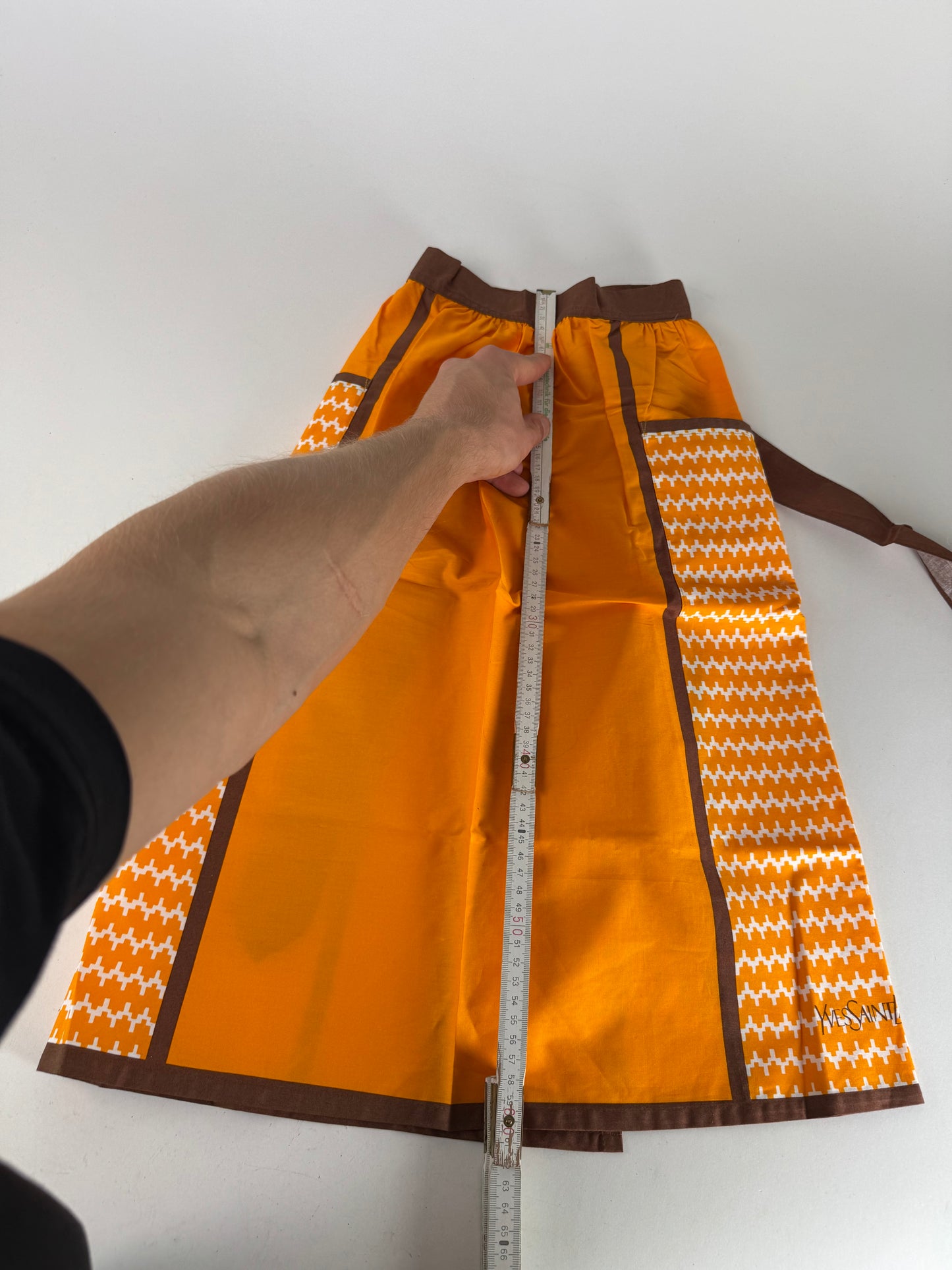 Vintage Yves Saint Laurent Skirt Black Yellow