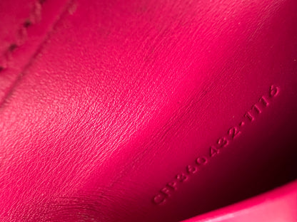 Saint Laurent Paris Smooth Leather Key Case Fuchsia