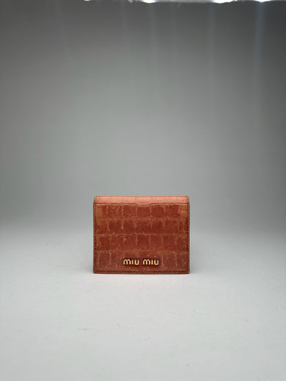 Vintage Miu Miu Card Holder orange