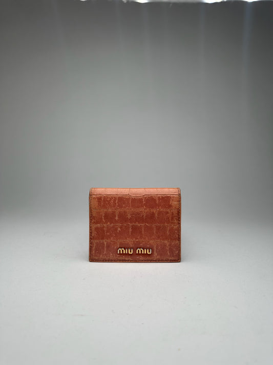 Vintage Miu Miu Card Holder orange