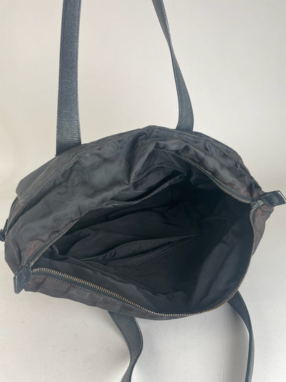 Vintage Chanel Monogram Canvas Bag Black