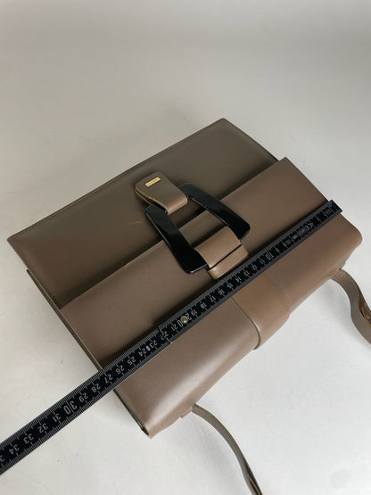 Vintage Gucci Leather Shoulder Bag Brown