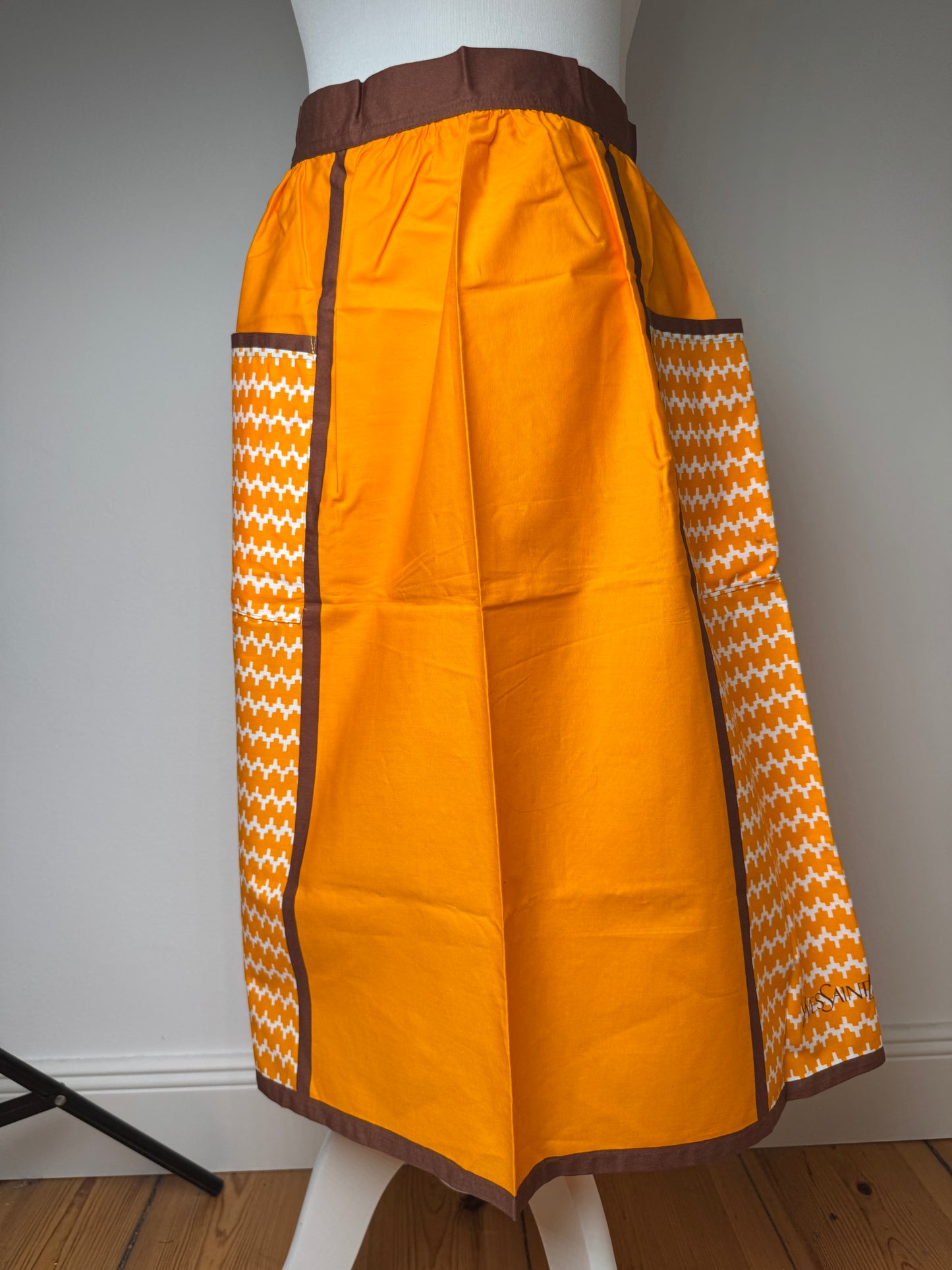 Vintage Yves Saint Laurent Skirt Black Yellow