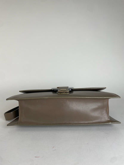 Vintage Gucci Leather Shoulder Bag Brown