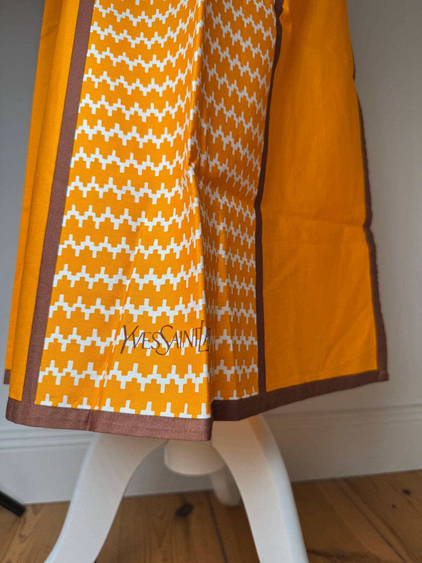 Vintage Yves Saint Laurent Skirt Black Yellow