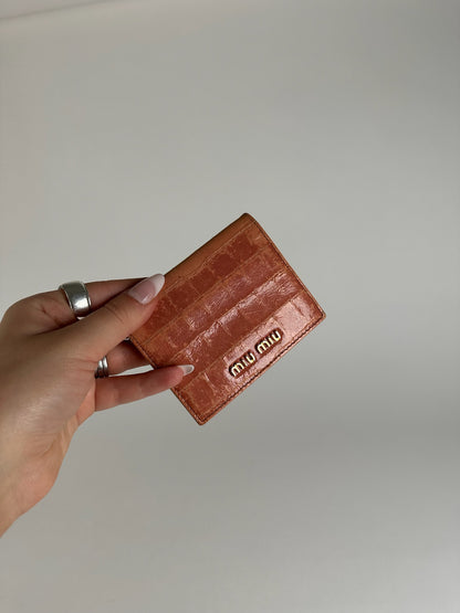 Vintage Miu Miu Card Holder orange