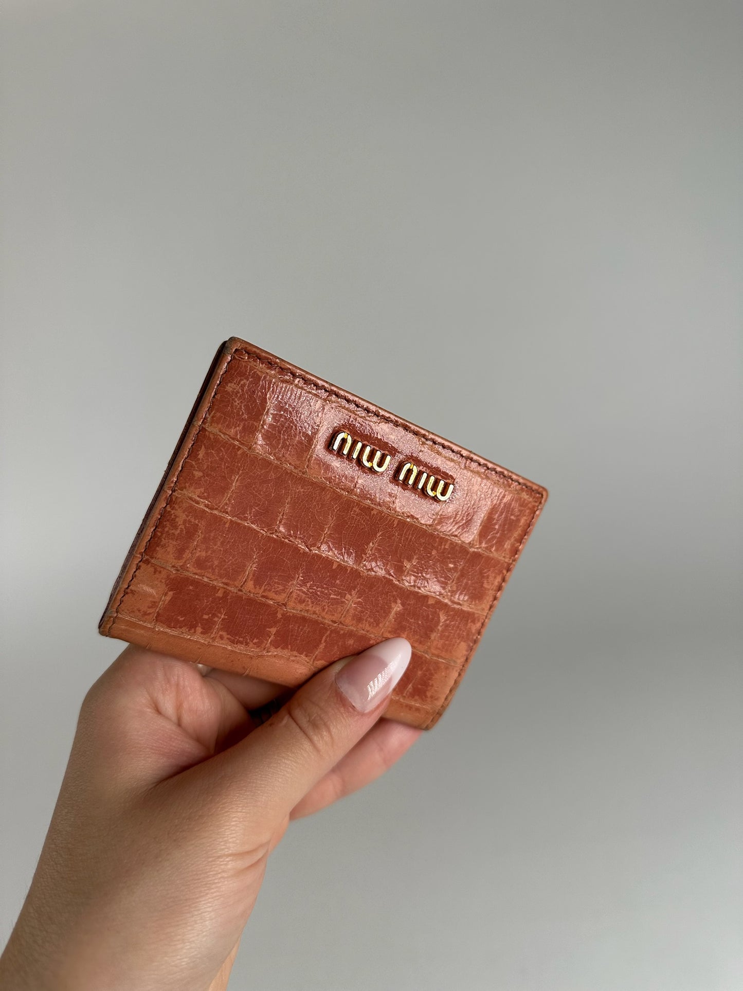 Vintage Miu Miu Card Holder orange