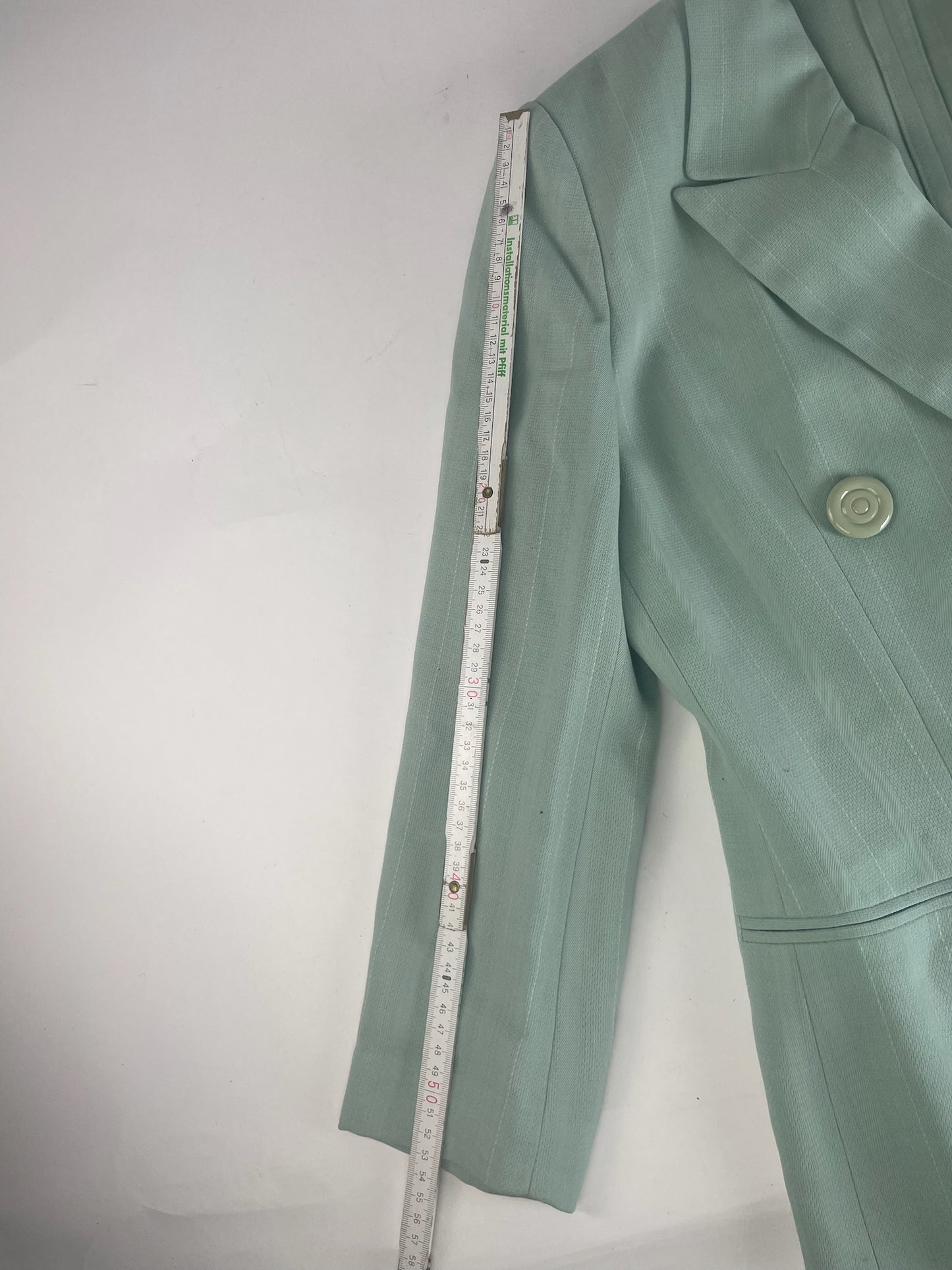 Vintage Dior wool Blazer / Trench turquoise M