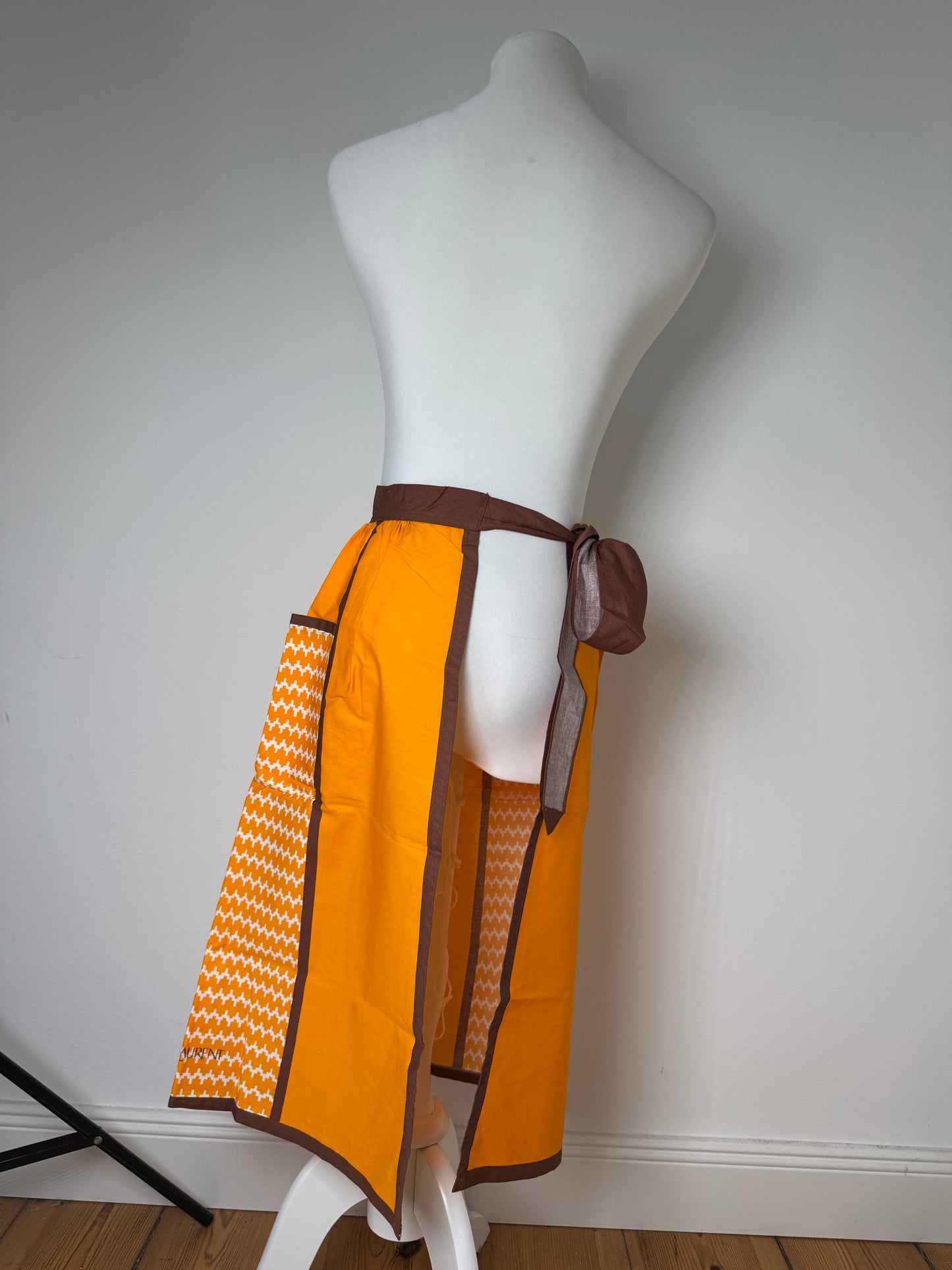 Vintage Yves Saint Laurent Skirt Black Yellow