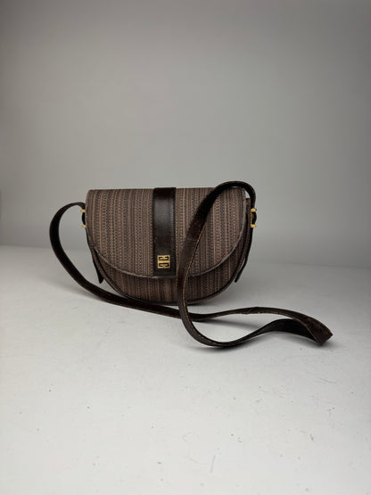 Vintage Givenchy Leather Shoulder in Bag Brown
