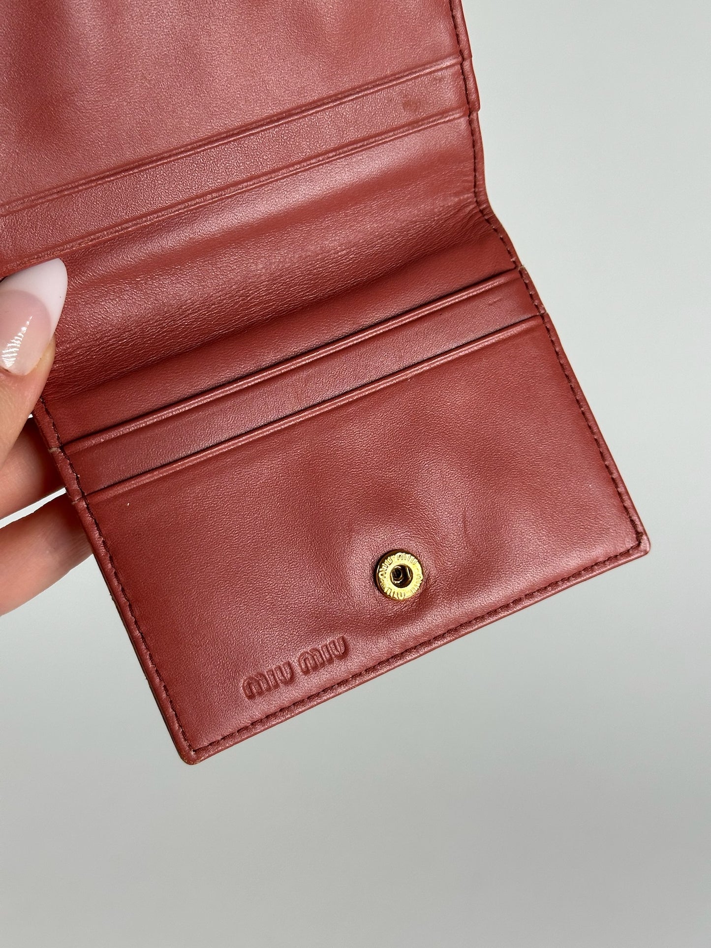 Vintage Miu Miu Card Holder orange