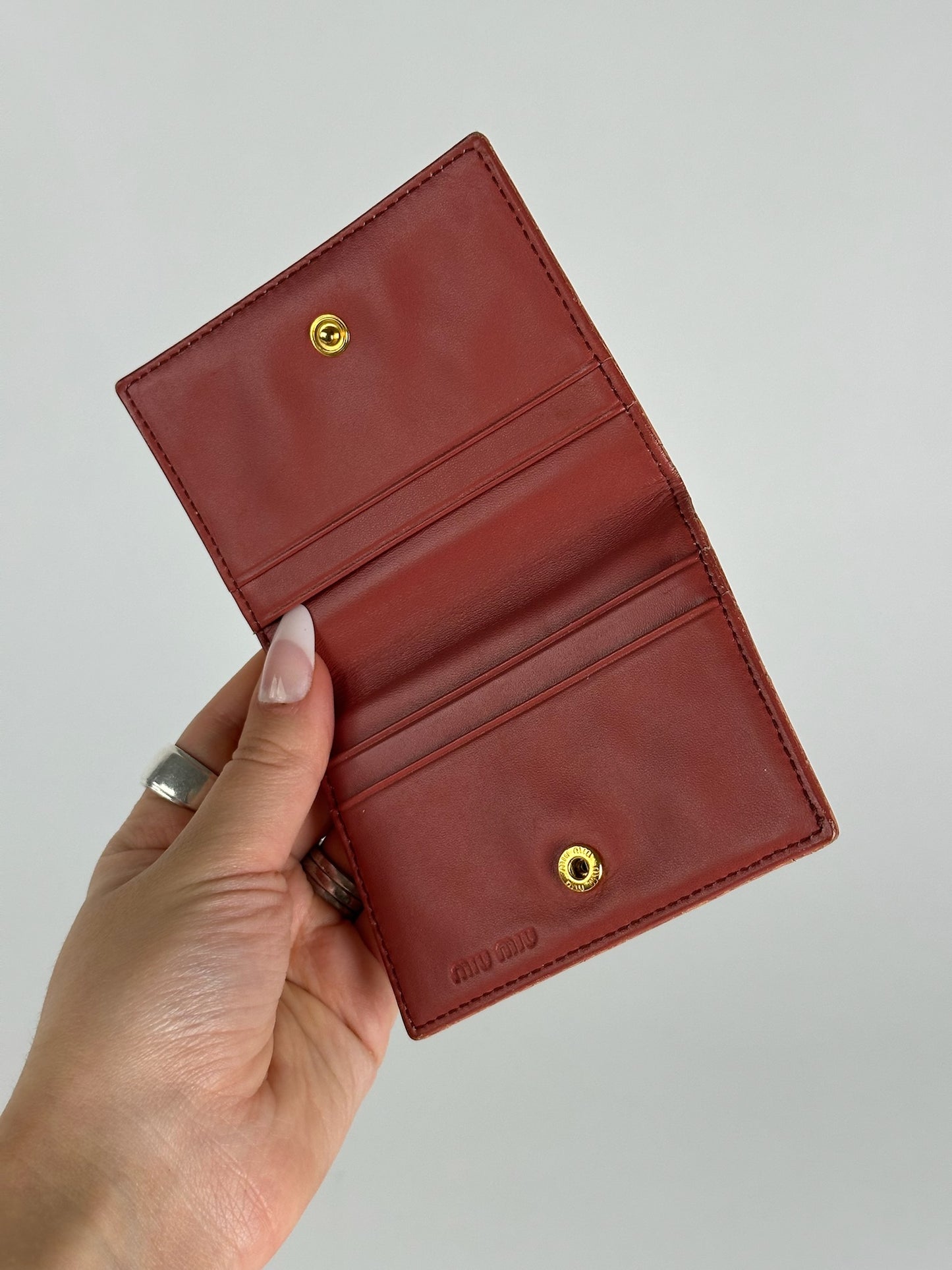 Vintage Miu Miu Card Holder orange