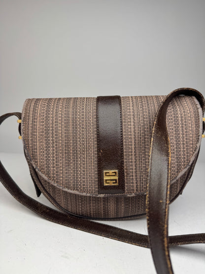 Vintage Givenchy Leather Shoulder in Bag Brown