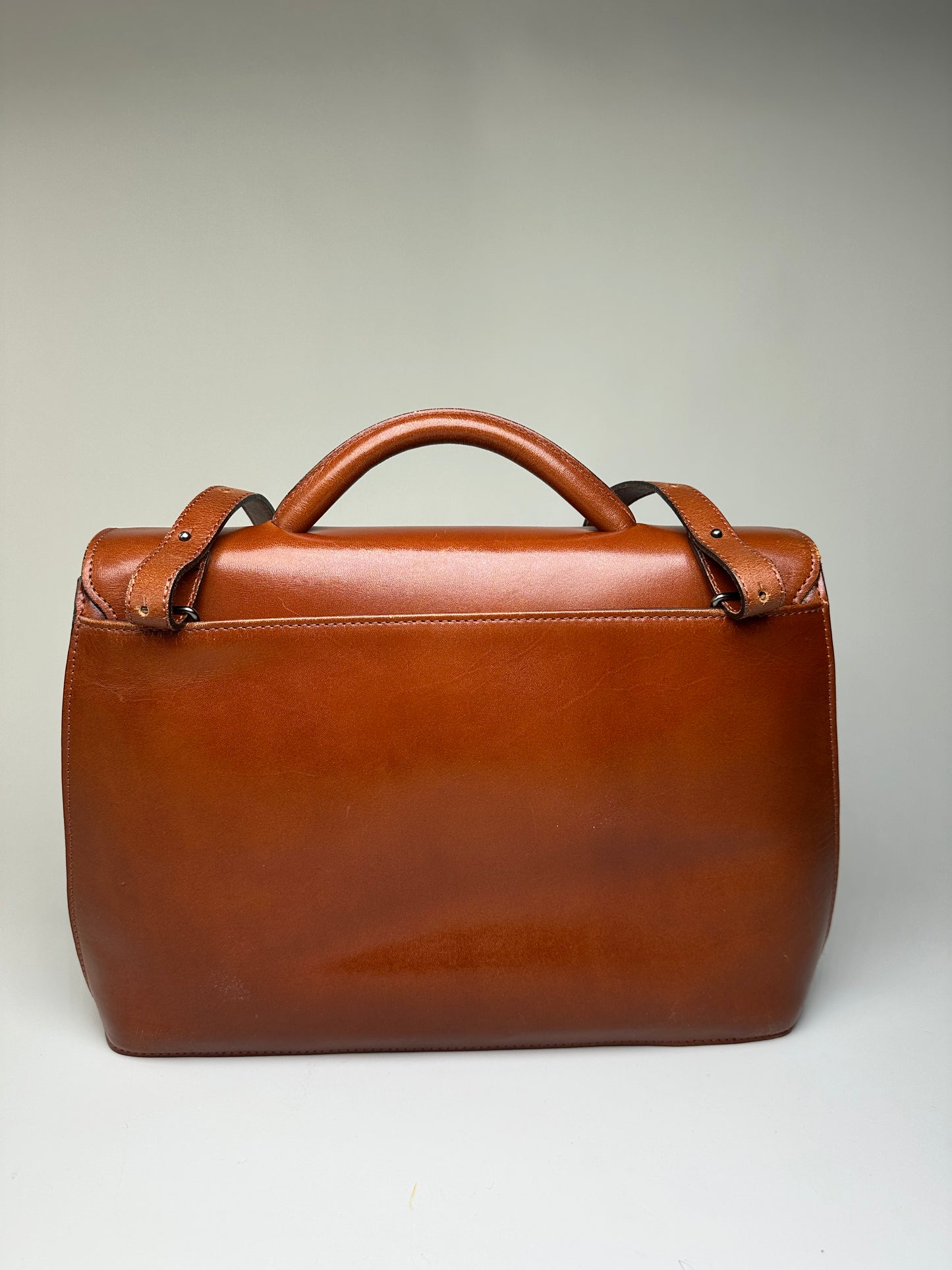 Vintage Issey Miyake Leather Shoulder Bag Chestnut Brown