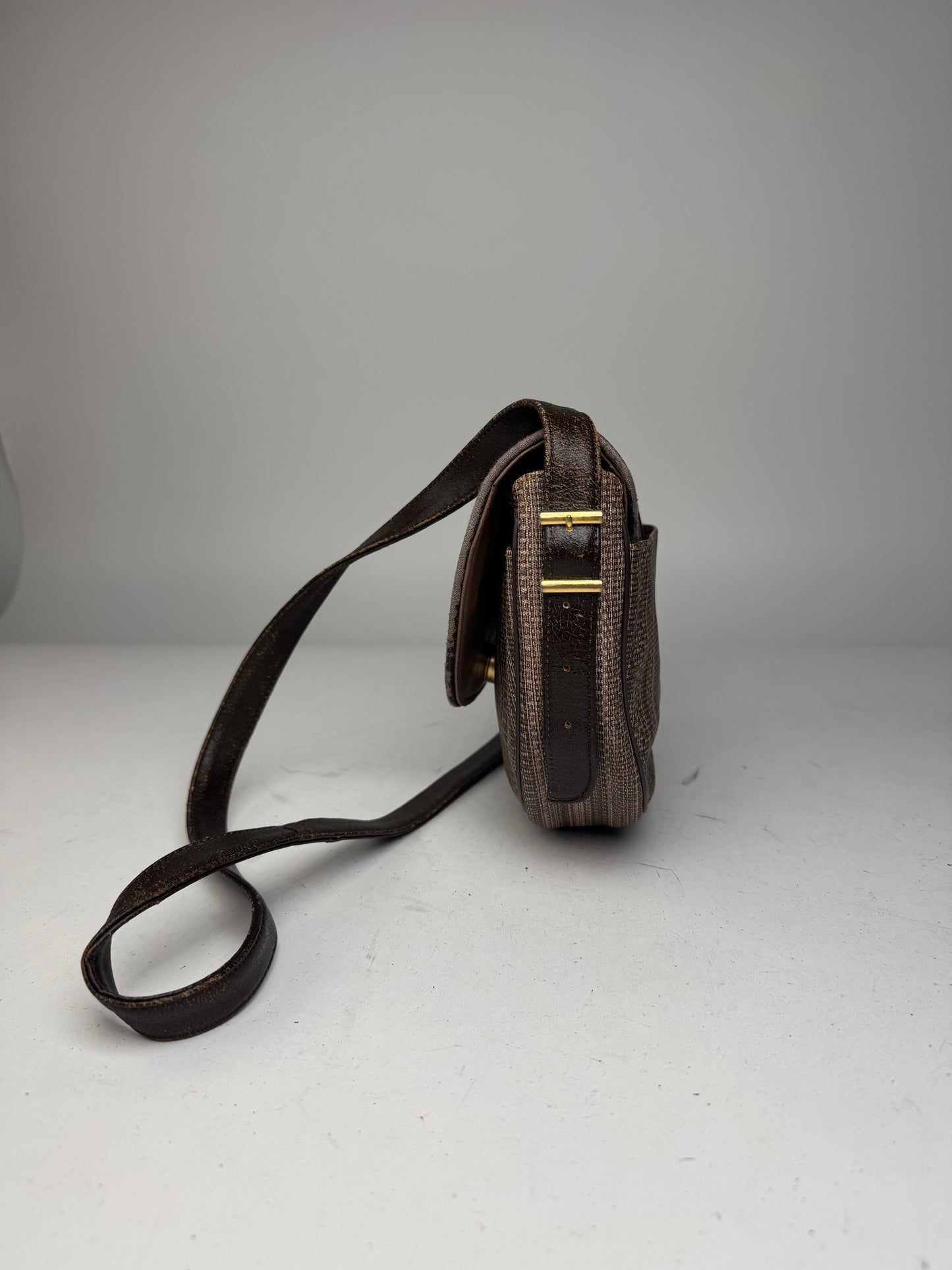 Vintage Givenchy Leather Shoulder in Bag Brown