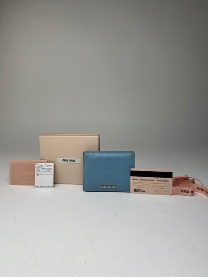 Vintage Miu Miu Leather Wallet Blue