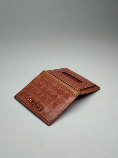 Vintage Miu Miu Card Holder orange
