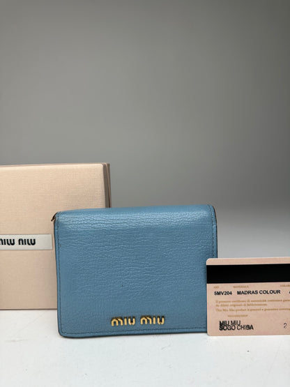 Vintage Miu Miu Leather Wallet Blue