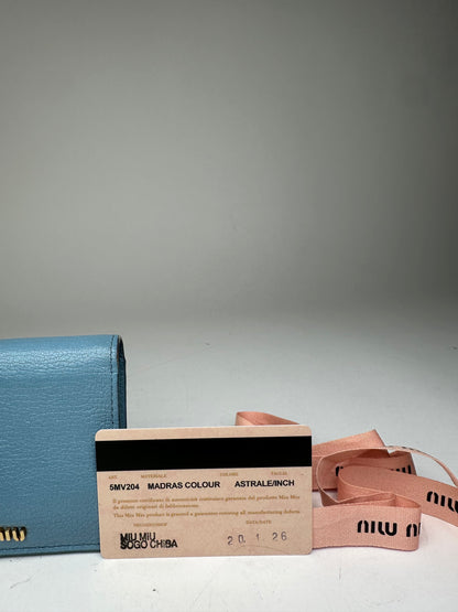 Vintage Miu Miu Leather Wallet Blue