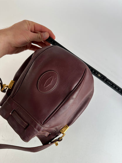 Vintage Cartier Must de Cartier Sac Seau Leather Crossbody Bucket Bag Bordeaux