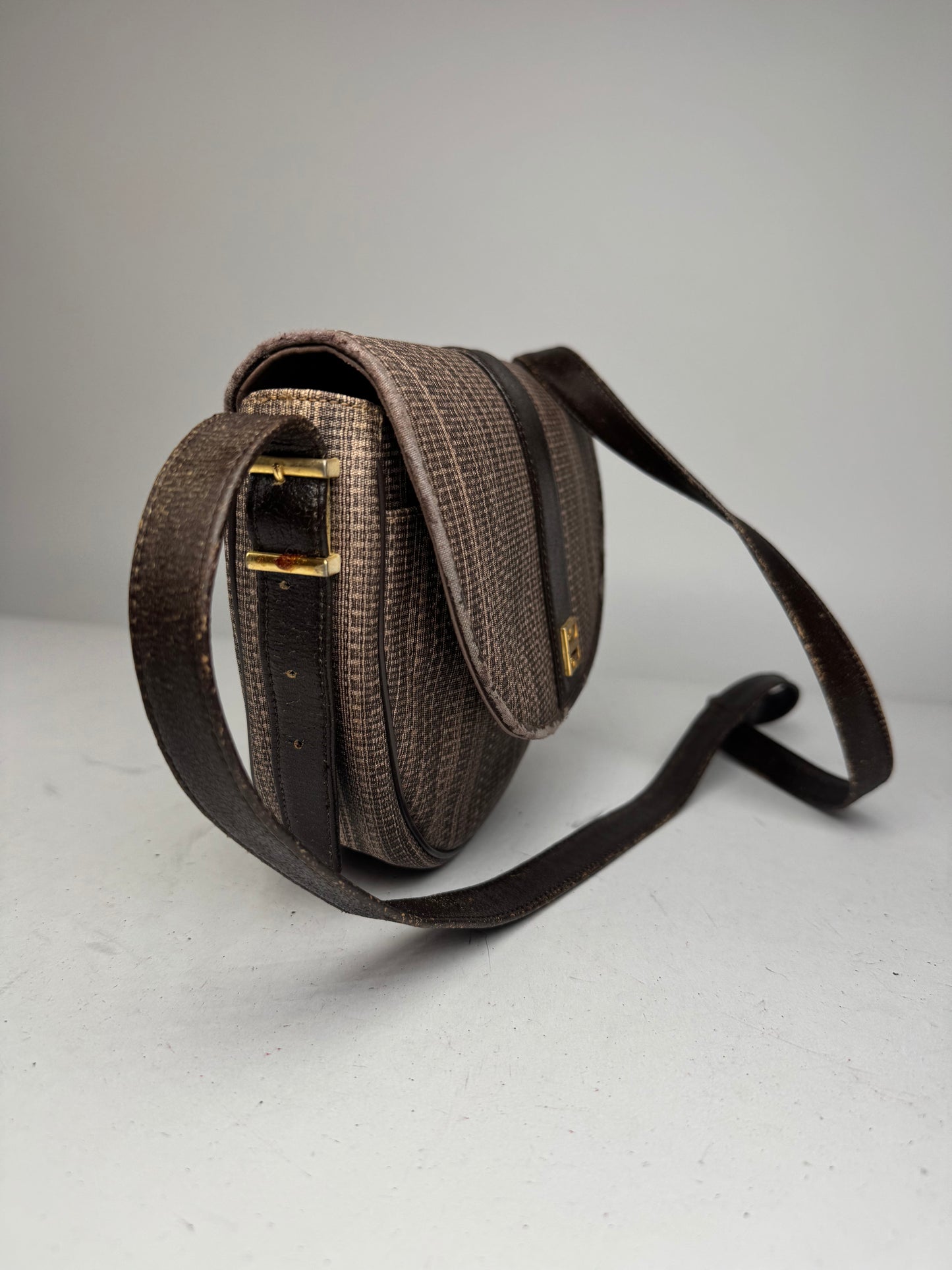 Vintage Givenchy Leather Shoulder in Bag Brown