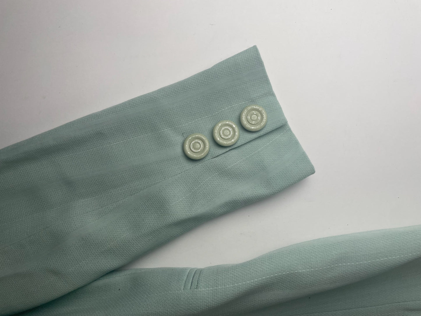 Vintage Dior wool Blazer / Trench turquoise M