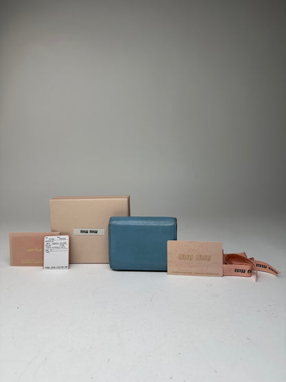 Vintage Miu Miu Leather Wallet Blue