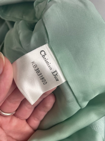 Vintage Dior wool Blazer / Trench turquoise M