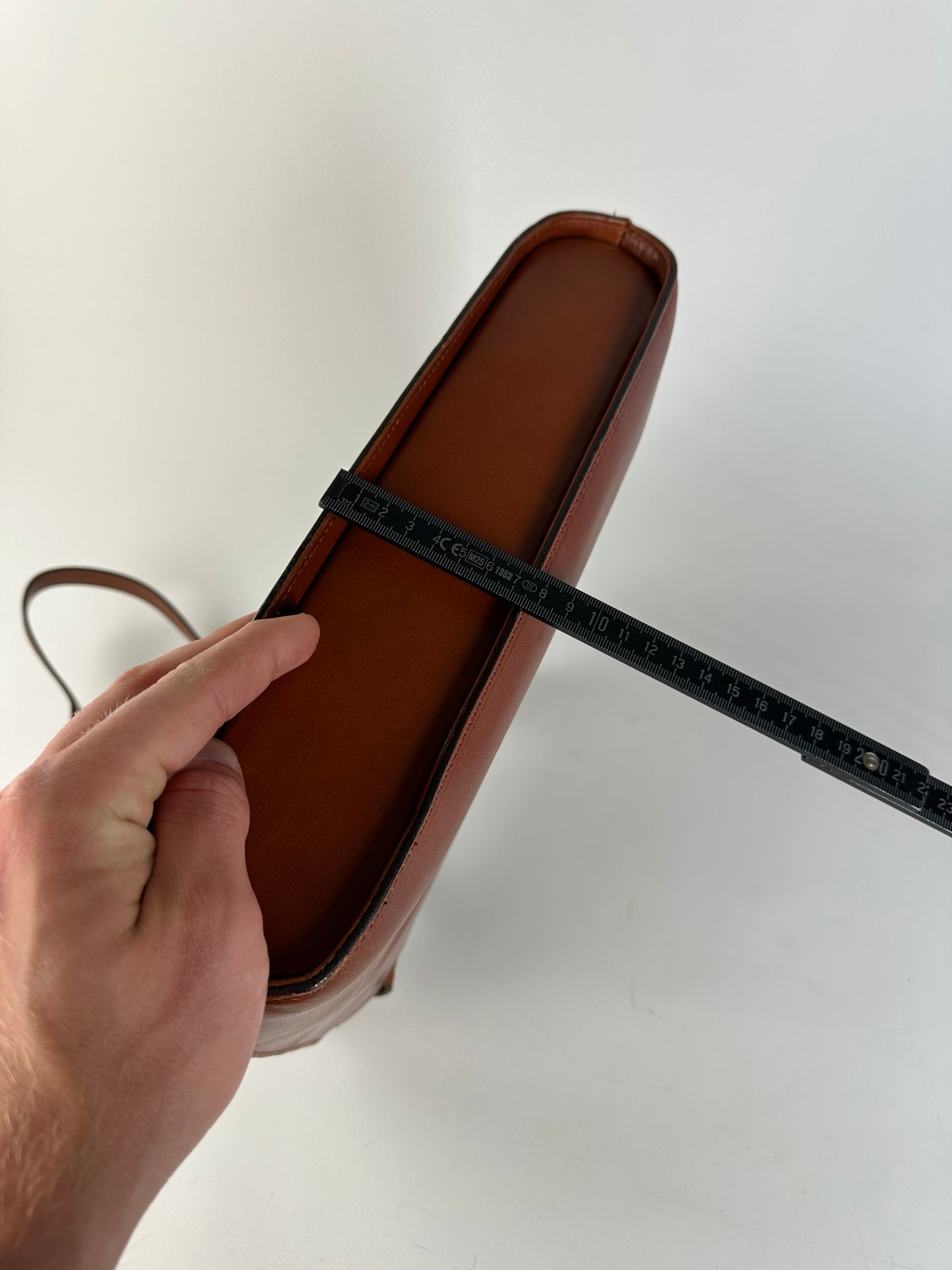 Vintage Issey Miyake Leather Shoulder Bag Chestnut Brown