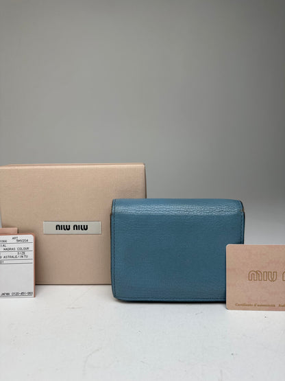 Vintage Miu Miu Leather Wallet Blue