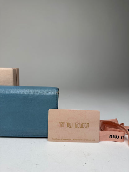 Vintage Miu Miu Leather Wallet Blue