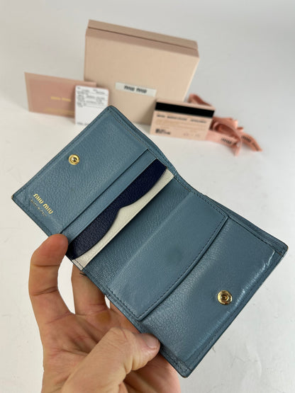 Vintage Miu Miu Leather Wallet Blue