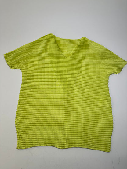 Vintage Issey Miyake Pleats Please Top Neon Yellow M