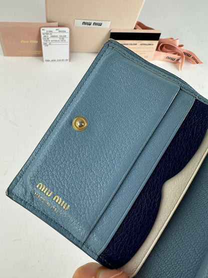 Vintage Miu Miu Leather Wallet Blue
