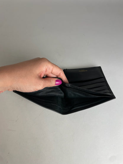 Vintage Givenchy Abstract Leather Wallet Grey Black