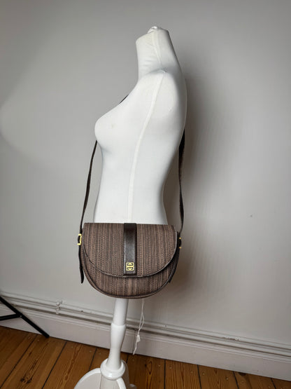 Vintage Givenchy Leather Shoulder in Bag Brown