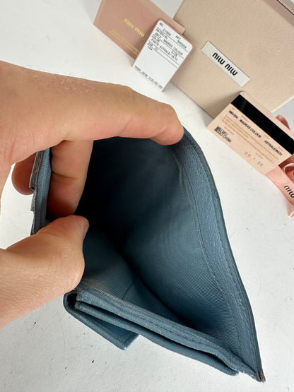 Vintage Miu Miu Leather Wallet Blue
