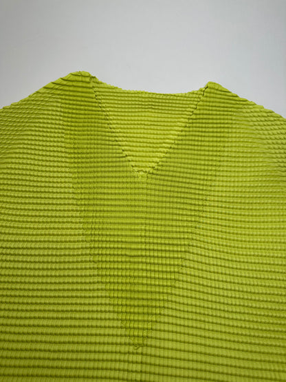 Vintage Issey Miyake Pleats Please Top Neon Yellow M